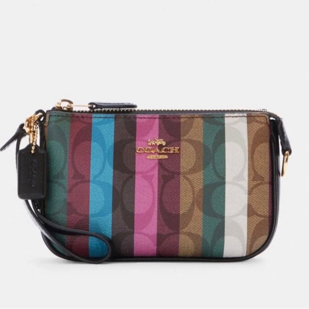NWT Coach Nolita 15 In Signature Canvas With Stripe Print C6021 Multi - Picture 8 of 11